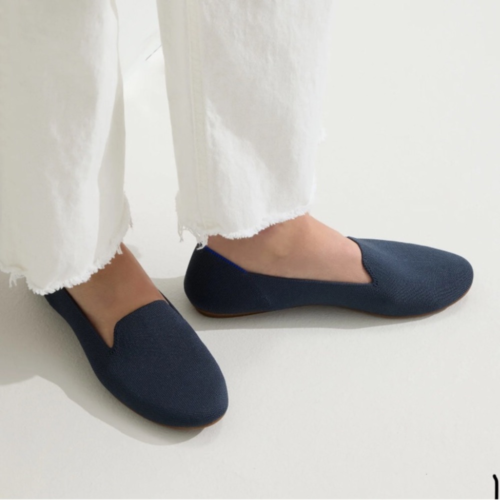 Rothy’s The Loafer Flats Navy Blue Slip on Flat Shoe 11
